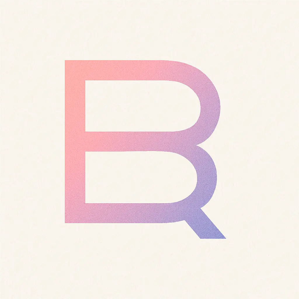 Pastel gradient BR Typography Logo template