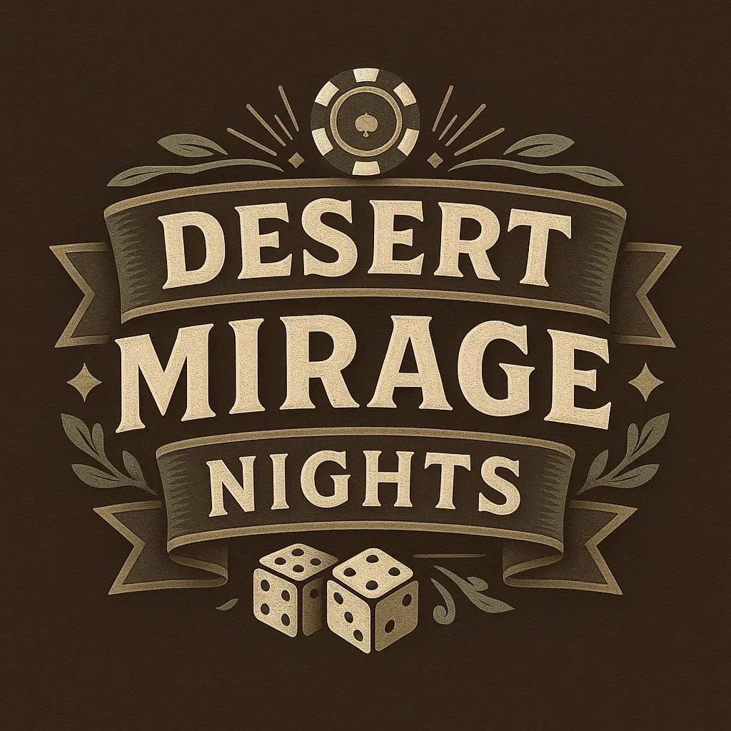 Vintage Typography Logo template with desert-themed casino flair