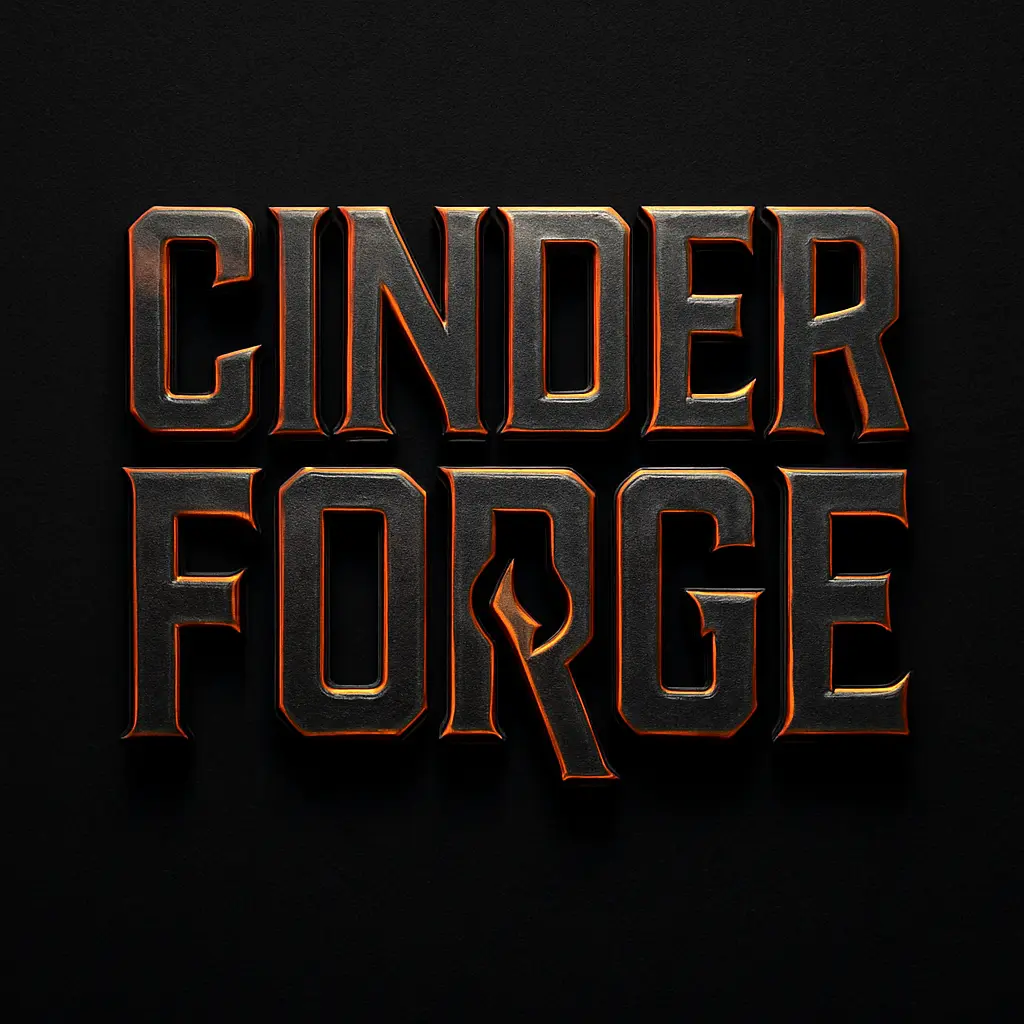 Bold 3D Typography Logo template with molten effect