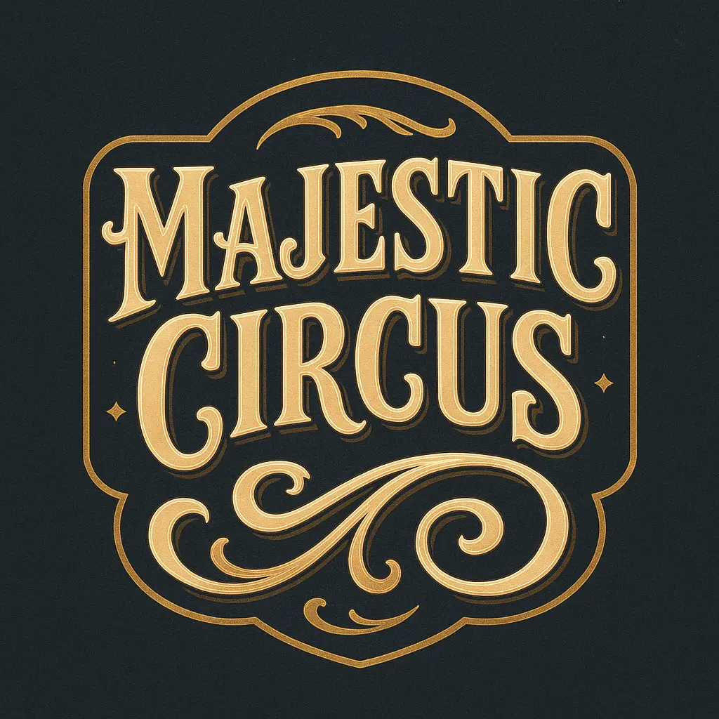 Vintage Typography Logo template with retro circus theme