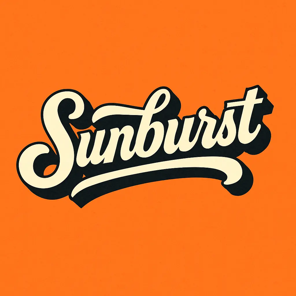Vintage Typography Logo template with bold script and shadow