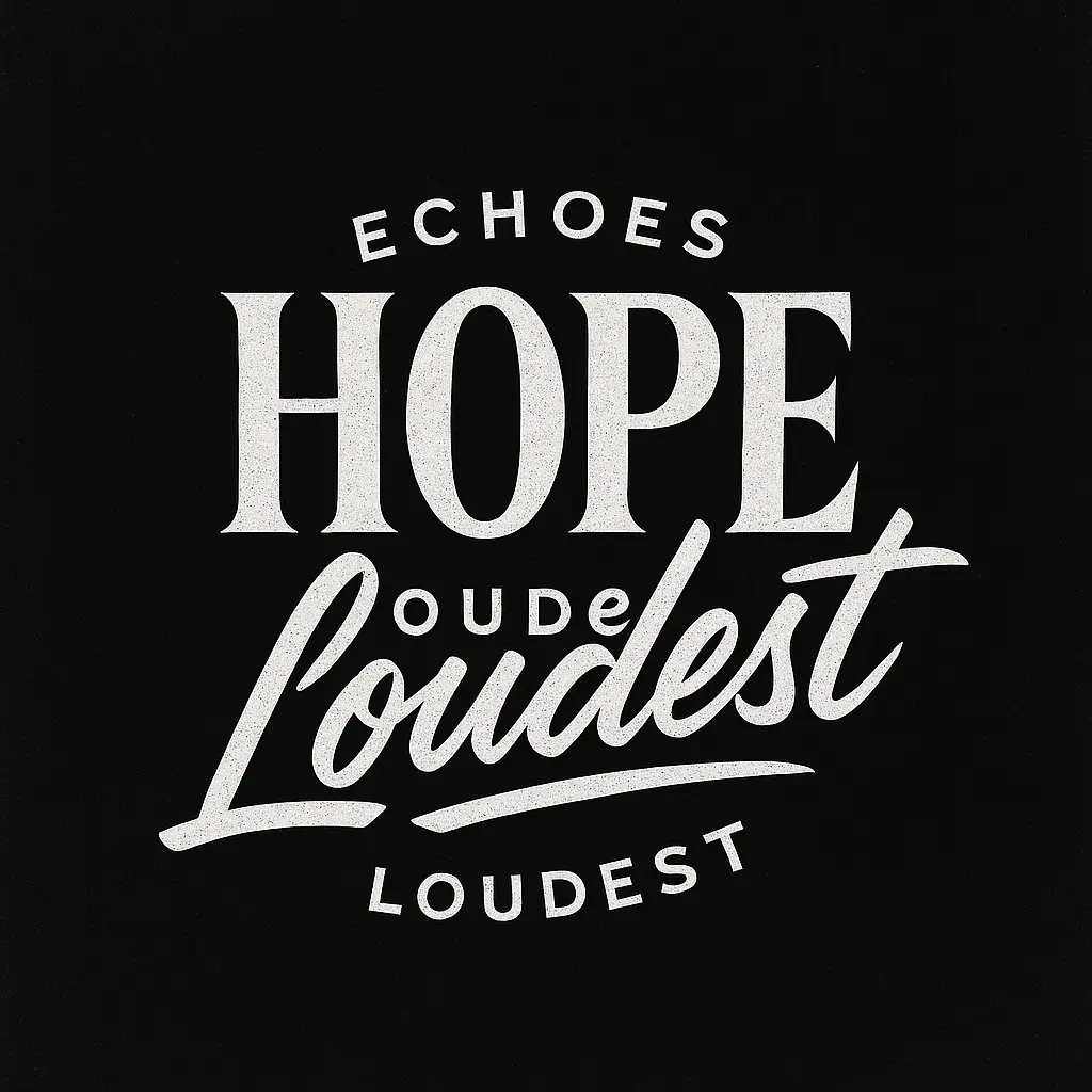 Bold monochrome Typography Logo template with stacked layout