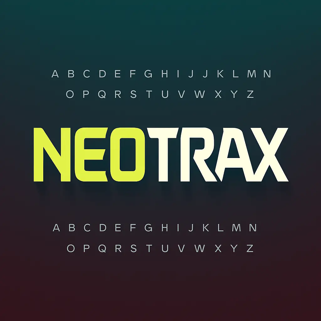 Futuristic Typography Logo template with bold custom font