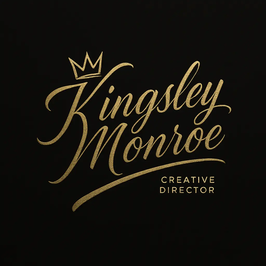 Elegant gold Typography Logo template with crown and script font