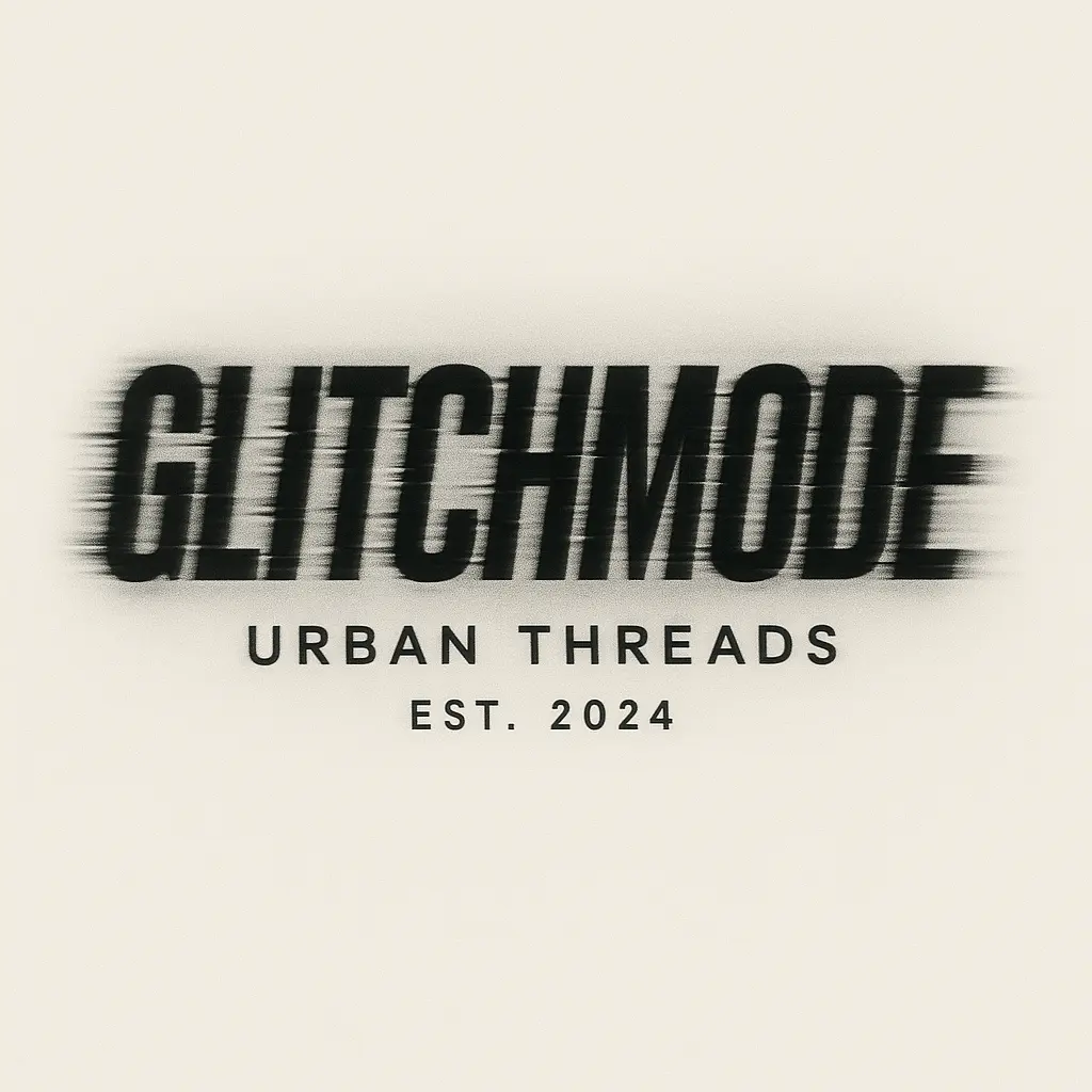 Bold glitch Typography Logo template with urban style