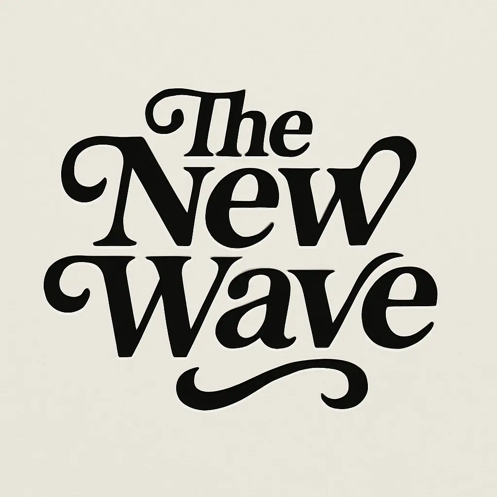 Typography Logo template with bold serif font, creative design.