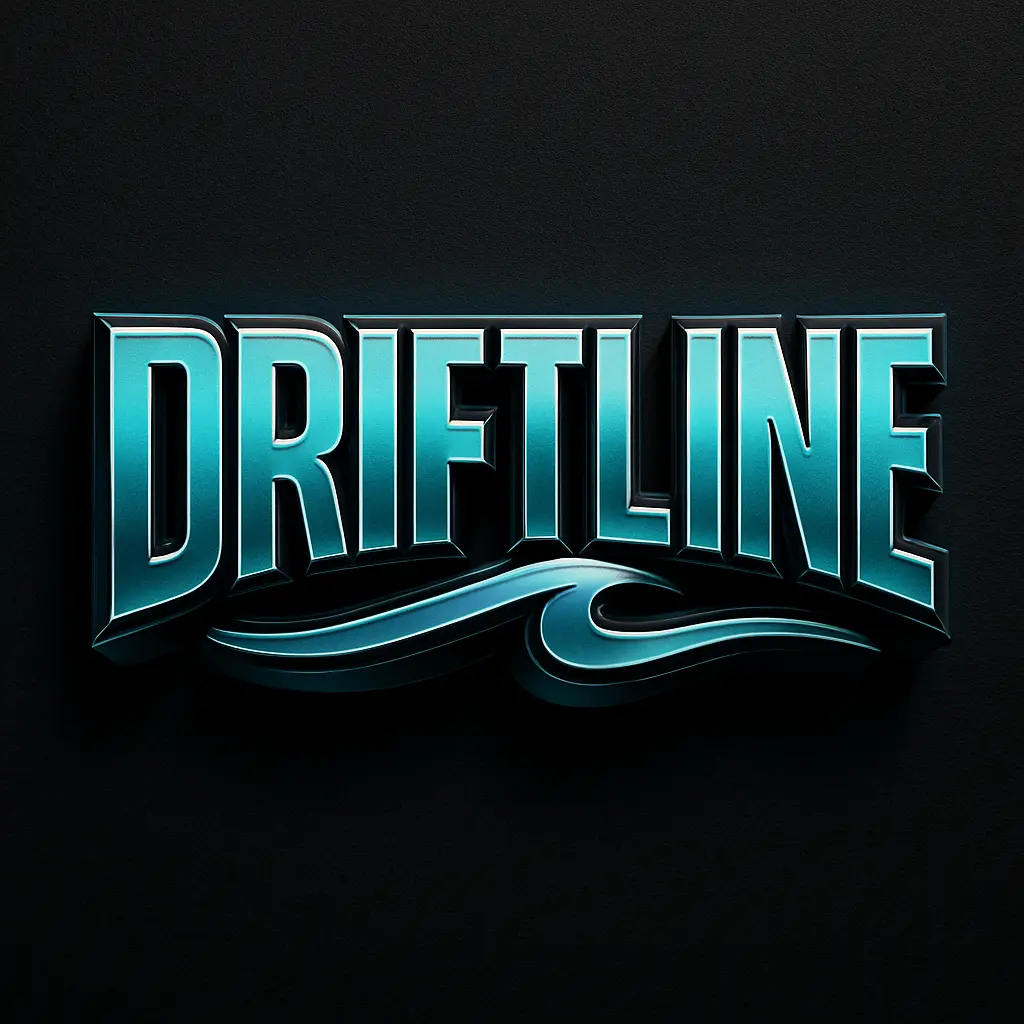 Bold 3D Typography Logo template with chrome accents