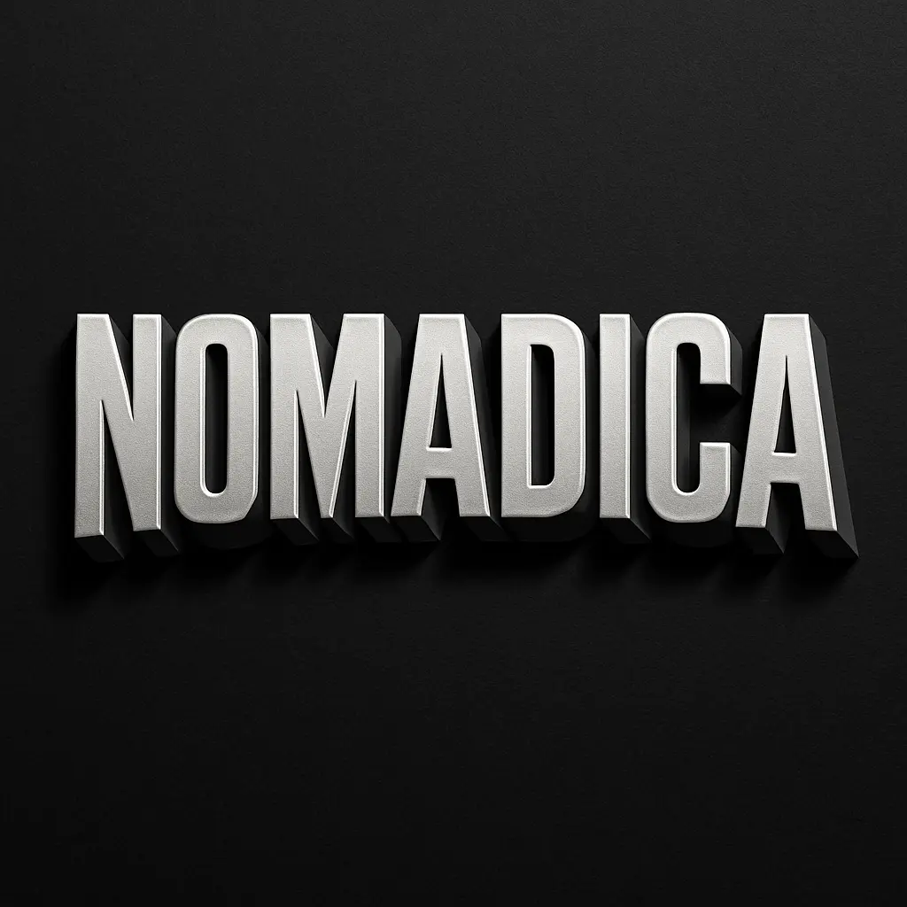 Bold 3D Typography Logo template with metallic effect