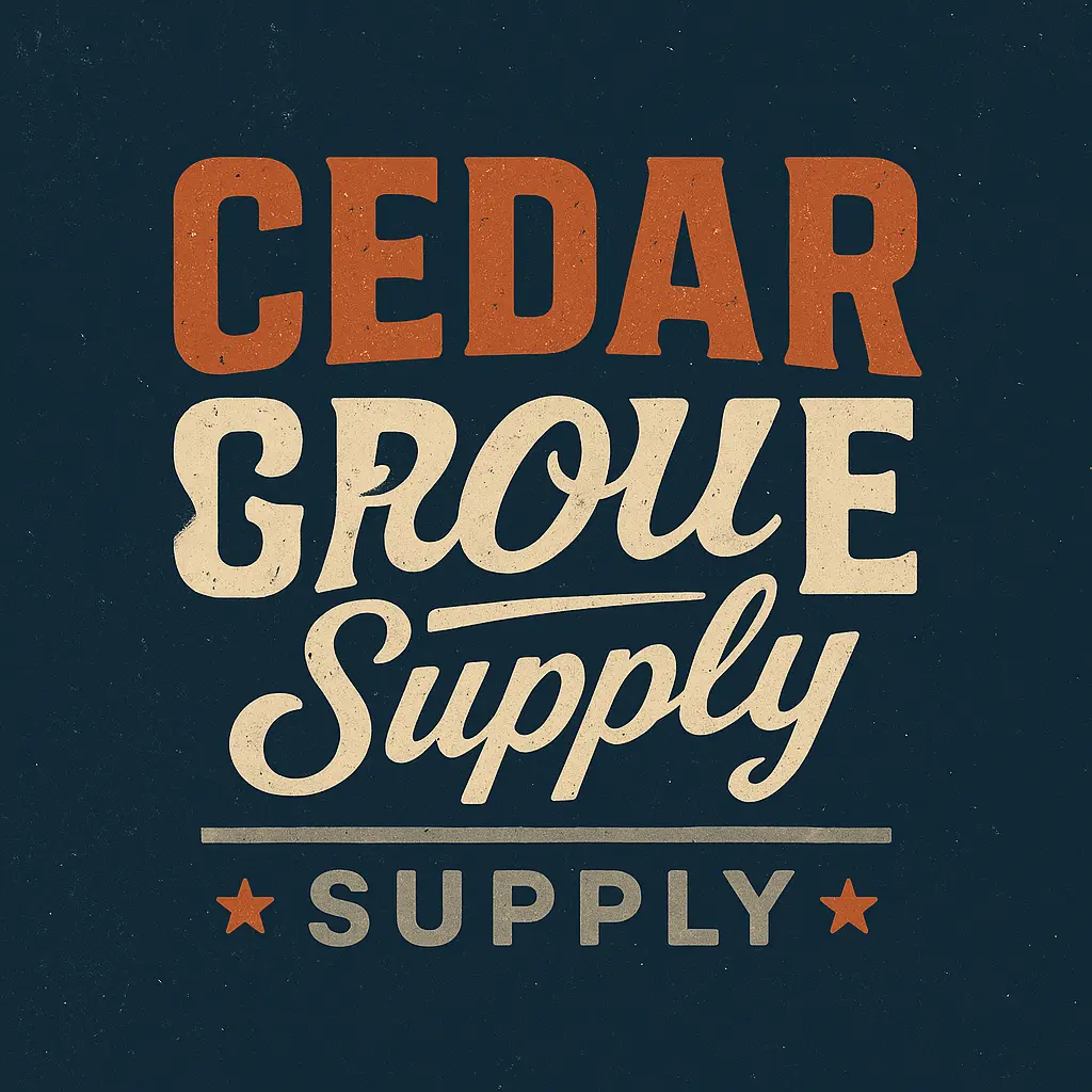 Vintage Typography Logo template with bold stacked fonts