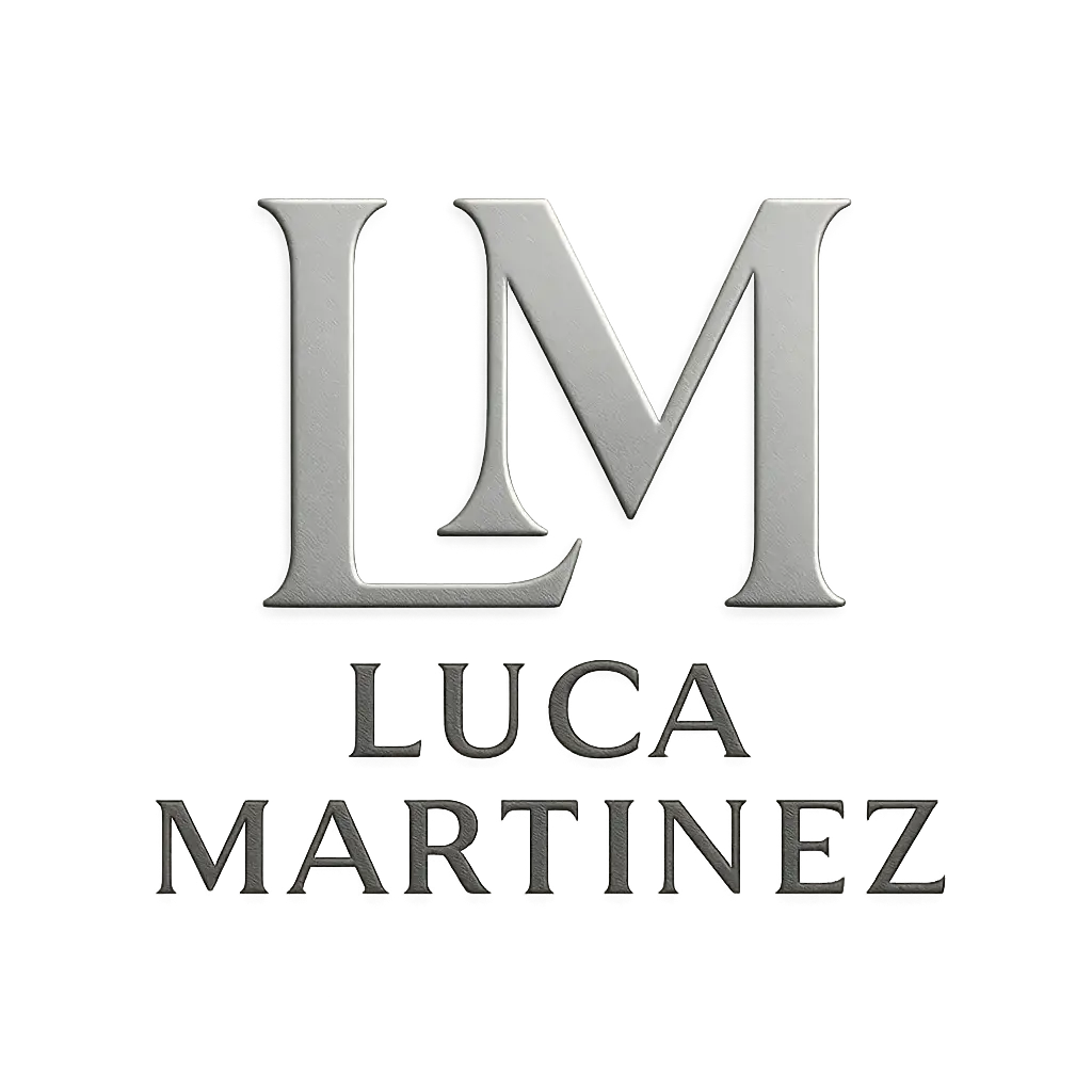 Typography Logo template with minimalist design for Luca Martinez