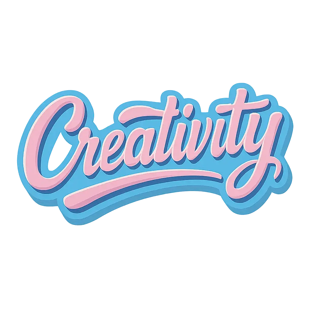 Typography Logo template with playful script design in pastel pink and blue