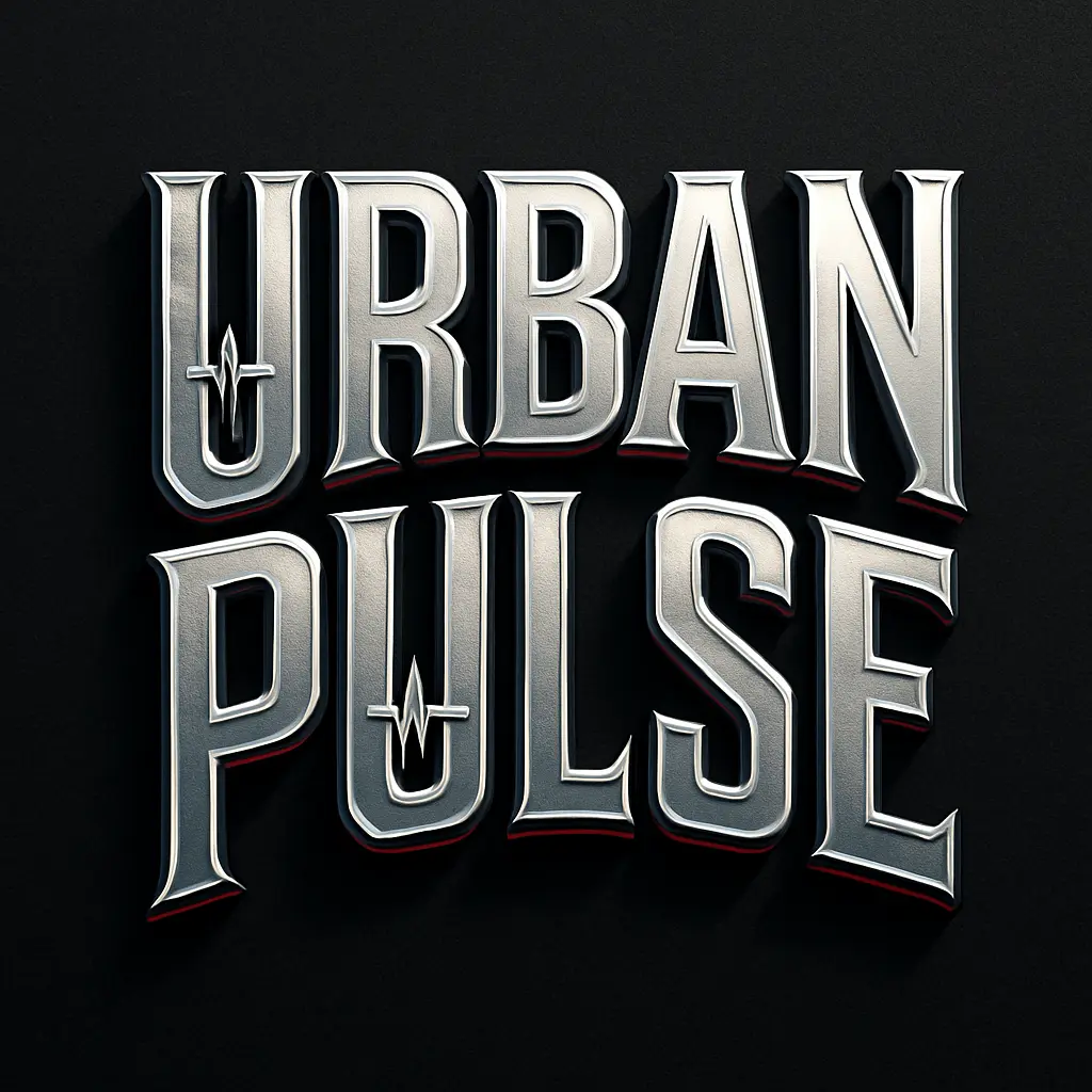 Bold 3D Typography Logo template with metallic sheen
