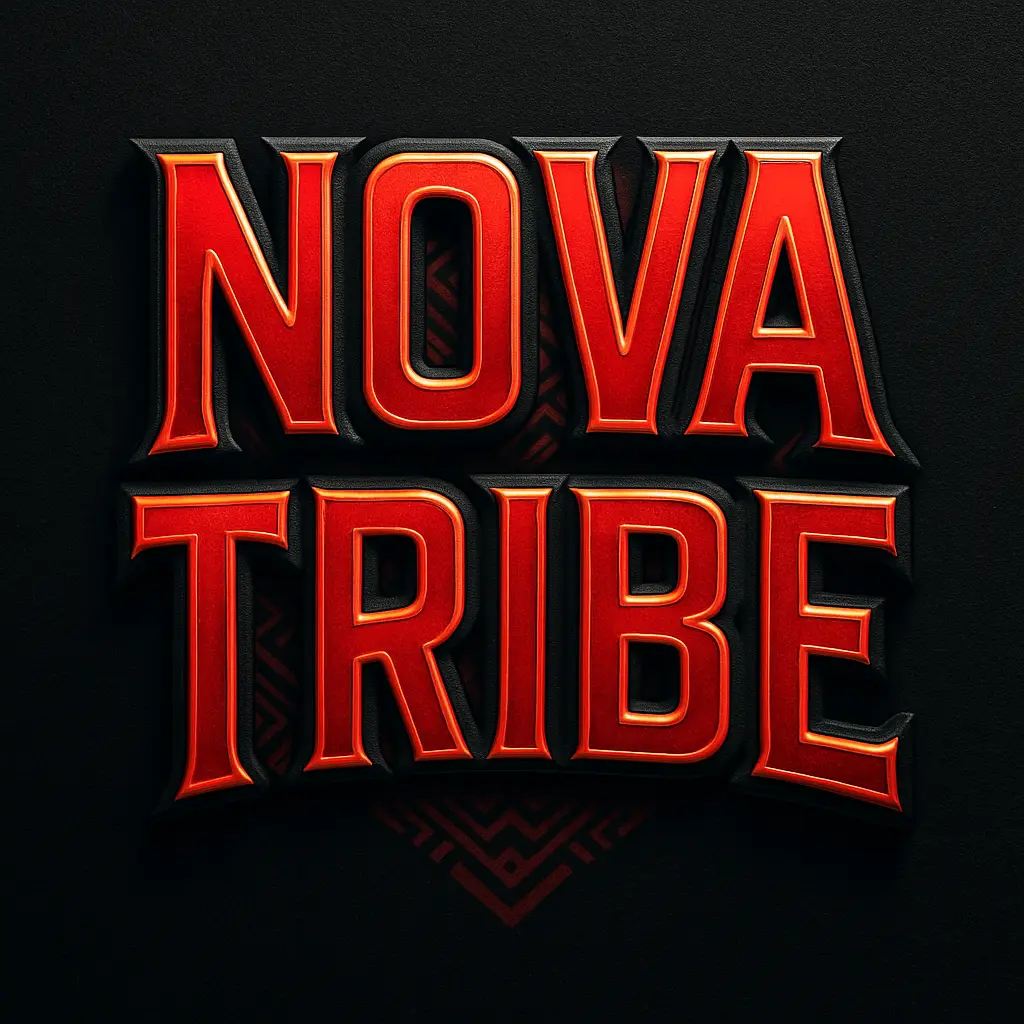 Bold 3D Typography Logo template with vibrant colors