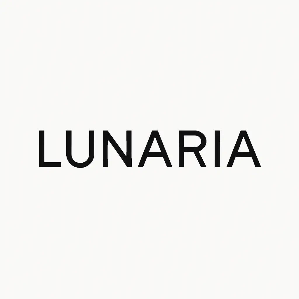 Minimalist geometric Typography Logo template for LUNARIA