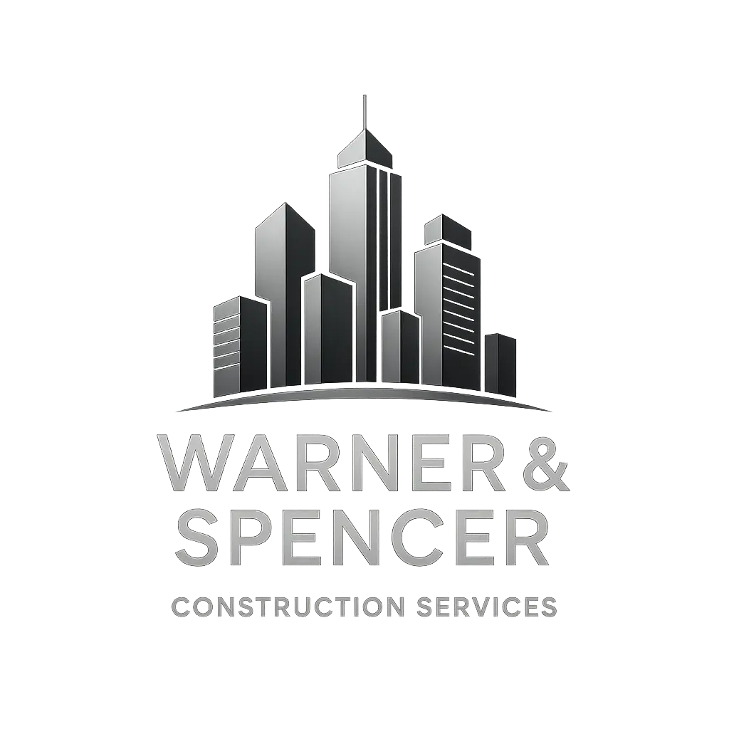 Luxury Real Estate Logo template with city skyline and bold text