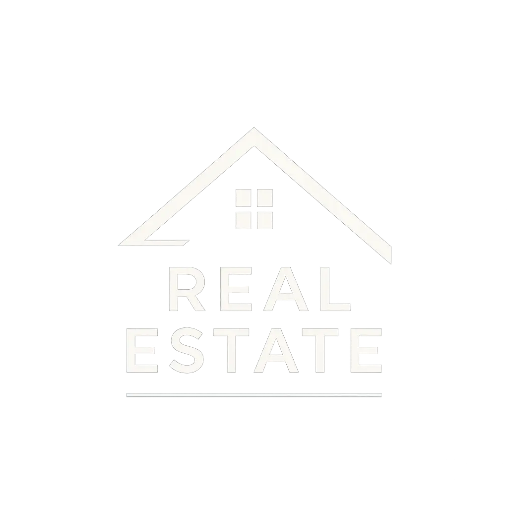 Modern Real Estate Logo template with stylized house roof