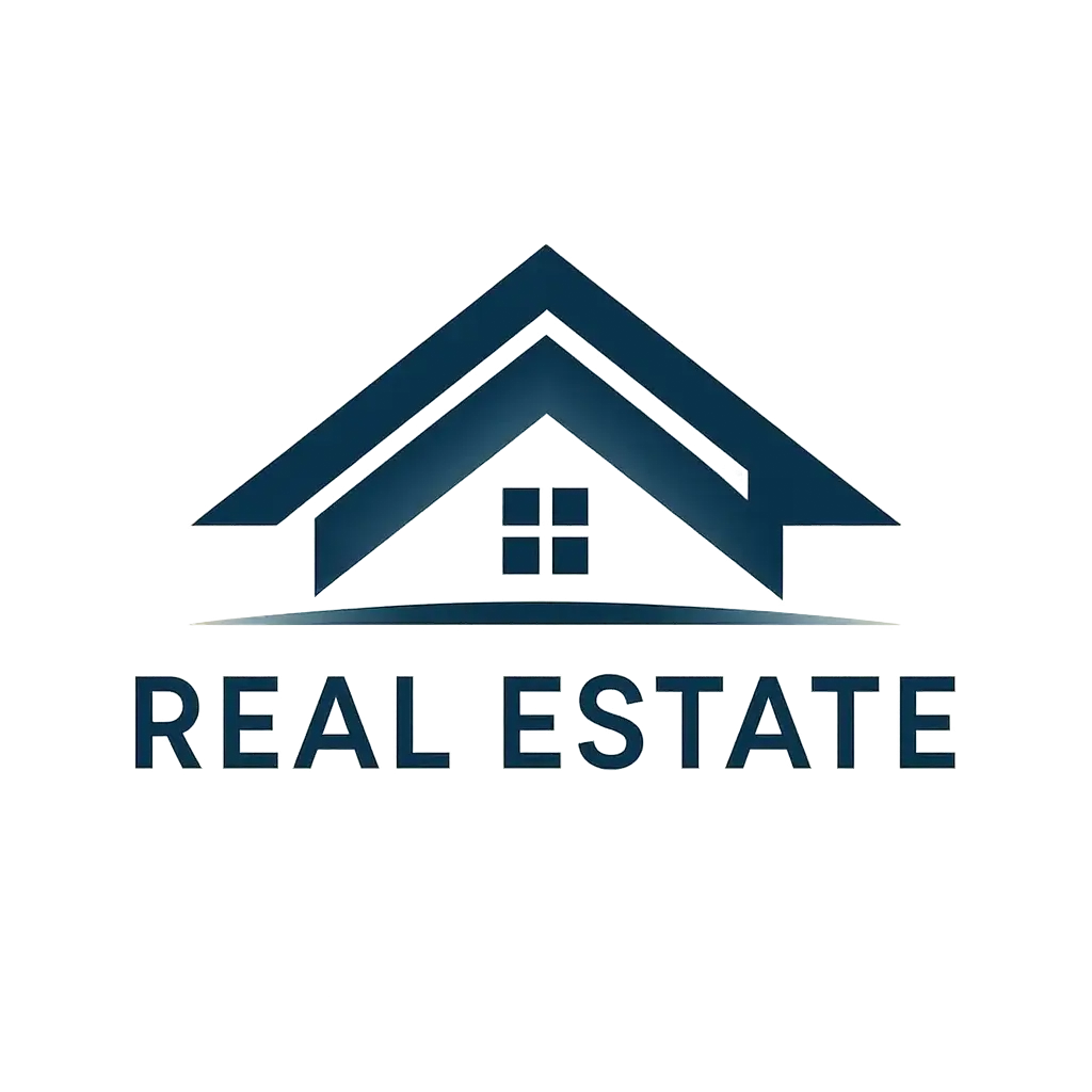 Real Estate Logo template with modern minimal house roof design