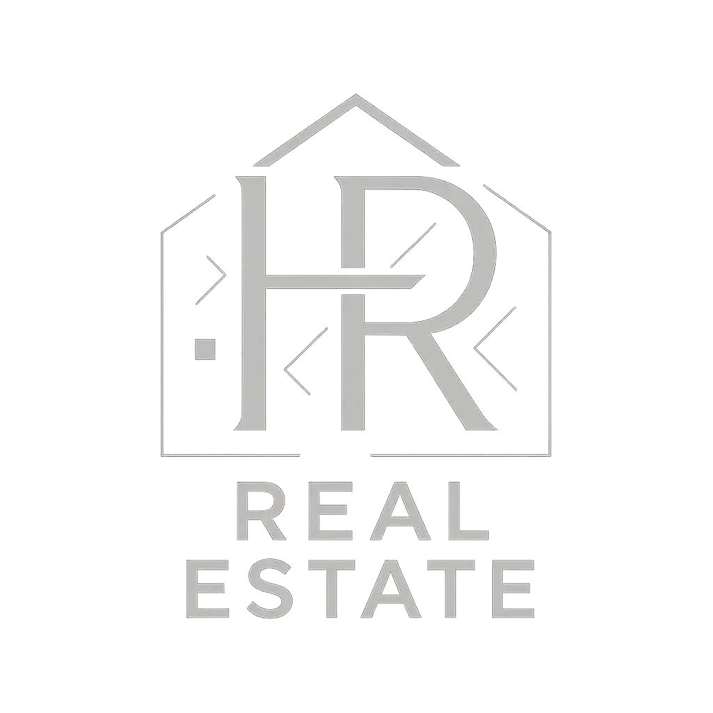Real Estate Logo template with modern minimal monogram design