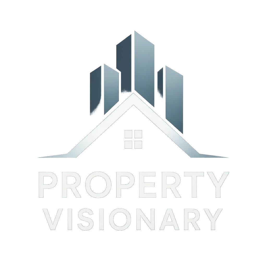 Modern Real Estate Logo template with house and skyline