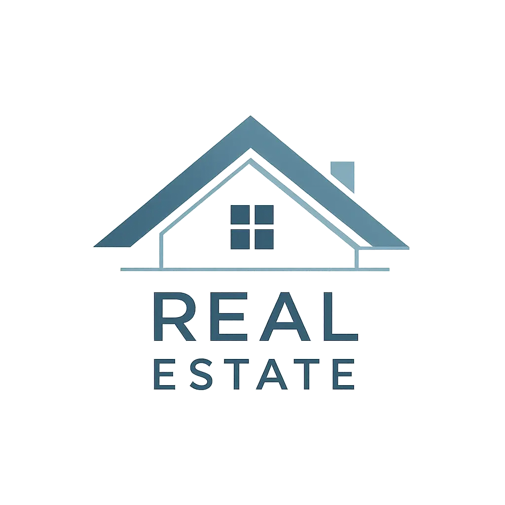 Real Estate Logo template with modern house roof design