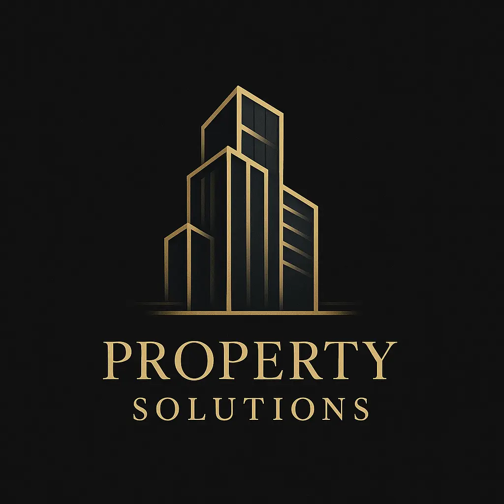Real Estate Logo template featuring a luxury building outline