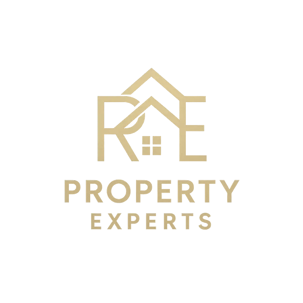Luxury Real Estate Logo template with monogram and house design