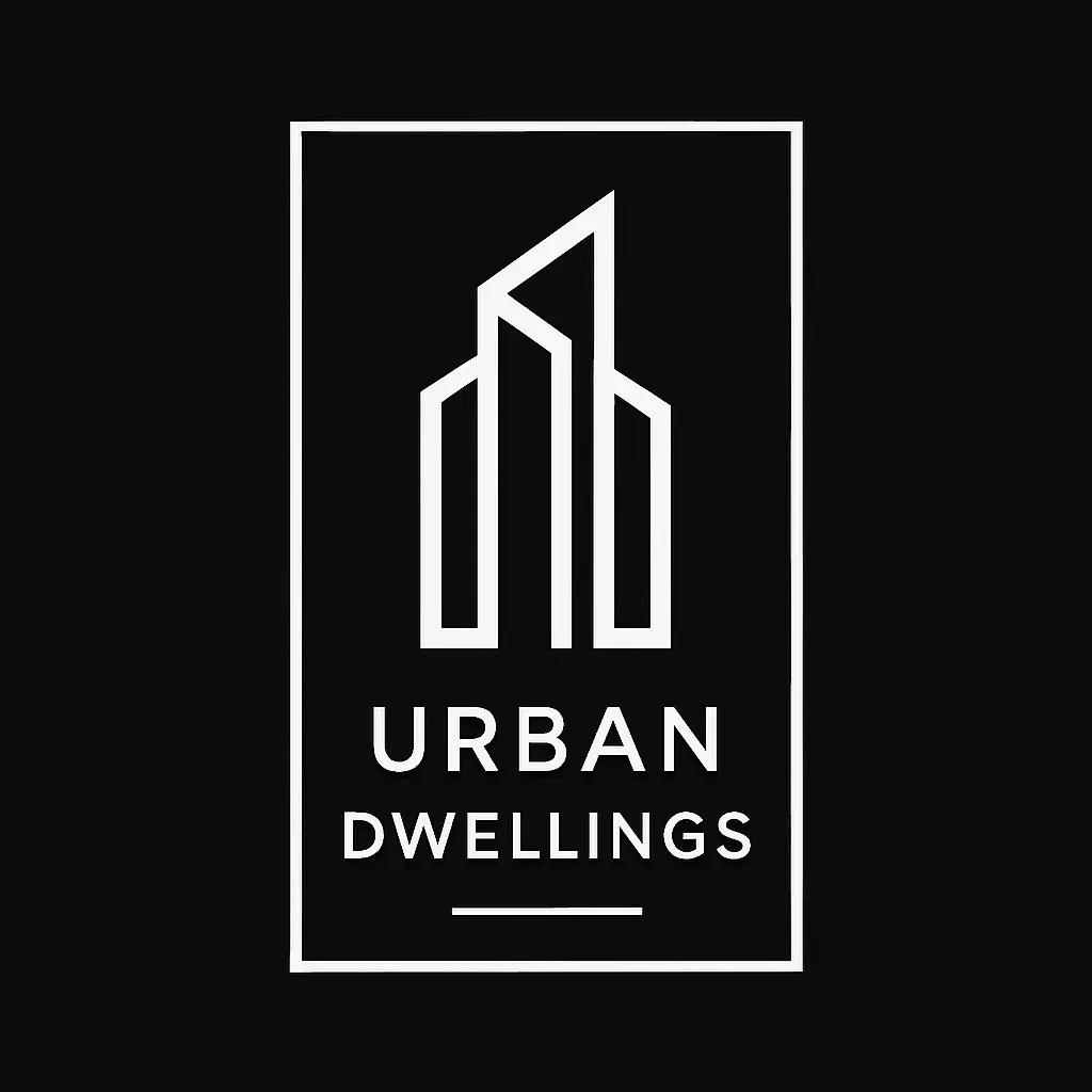 Modern Real Estate Logo template with monogram building icon