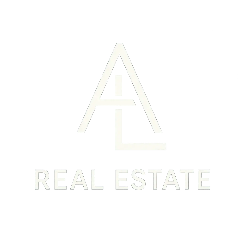 Modern minimal real estate logo template with interlocked letters