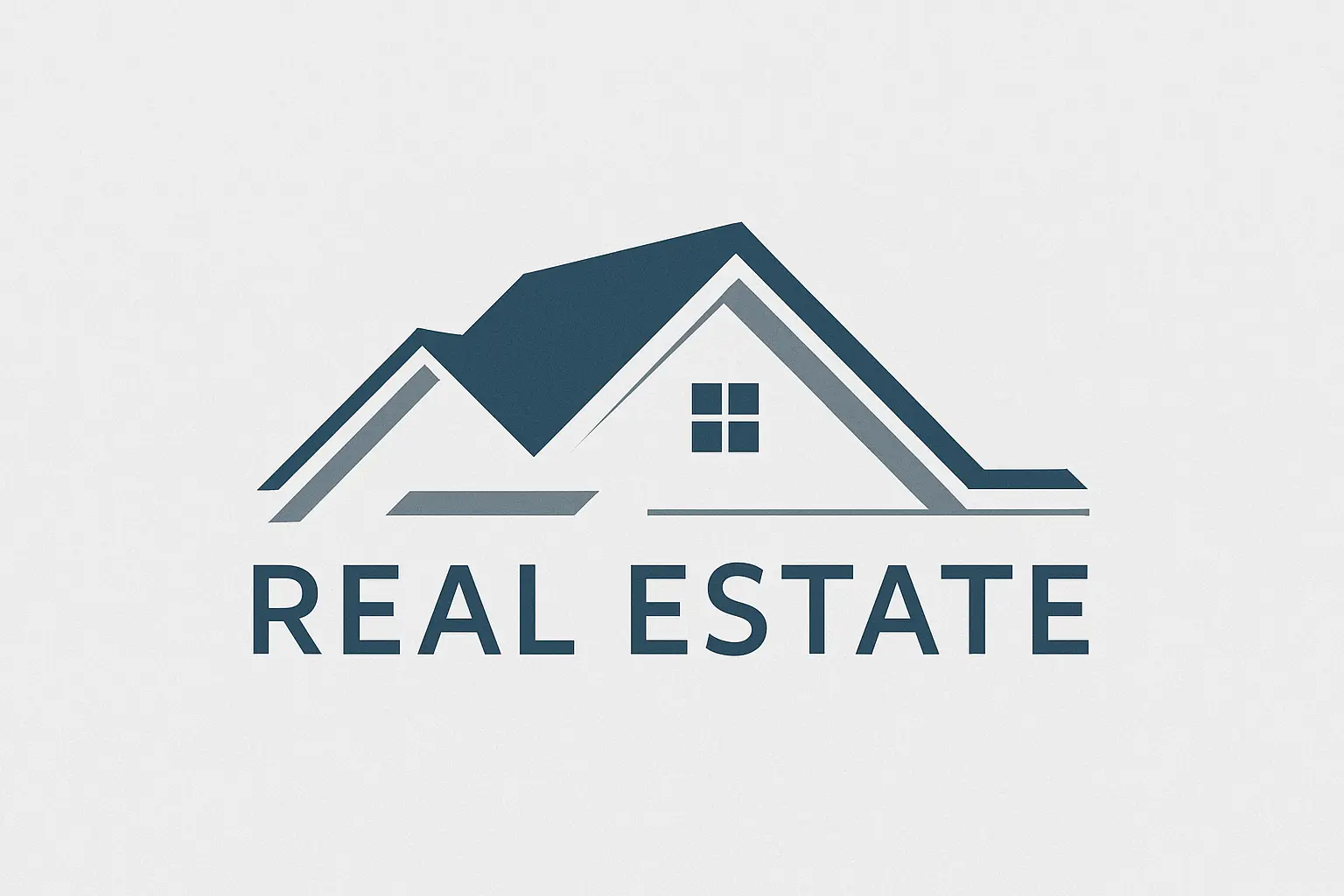 Modern minimal Real Estate Logo template with stylized house roof symbol