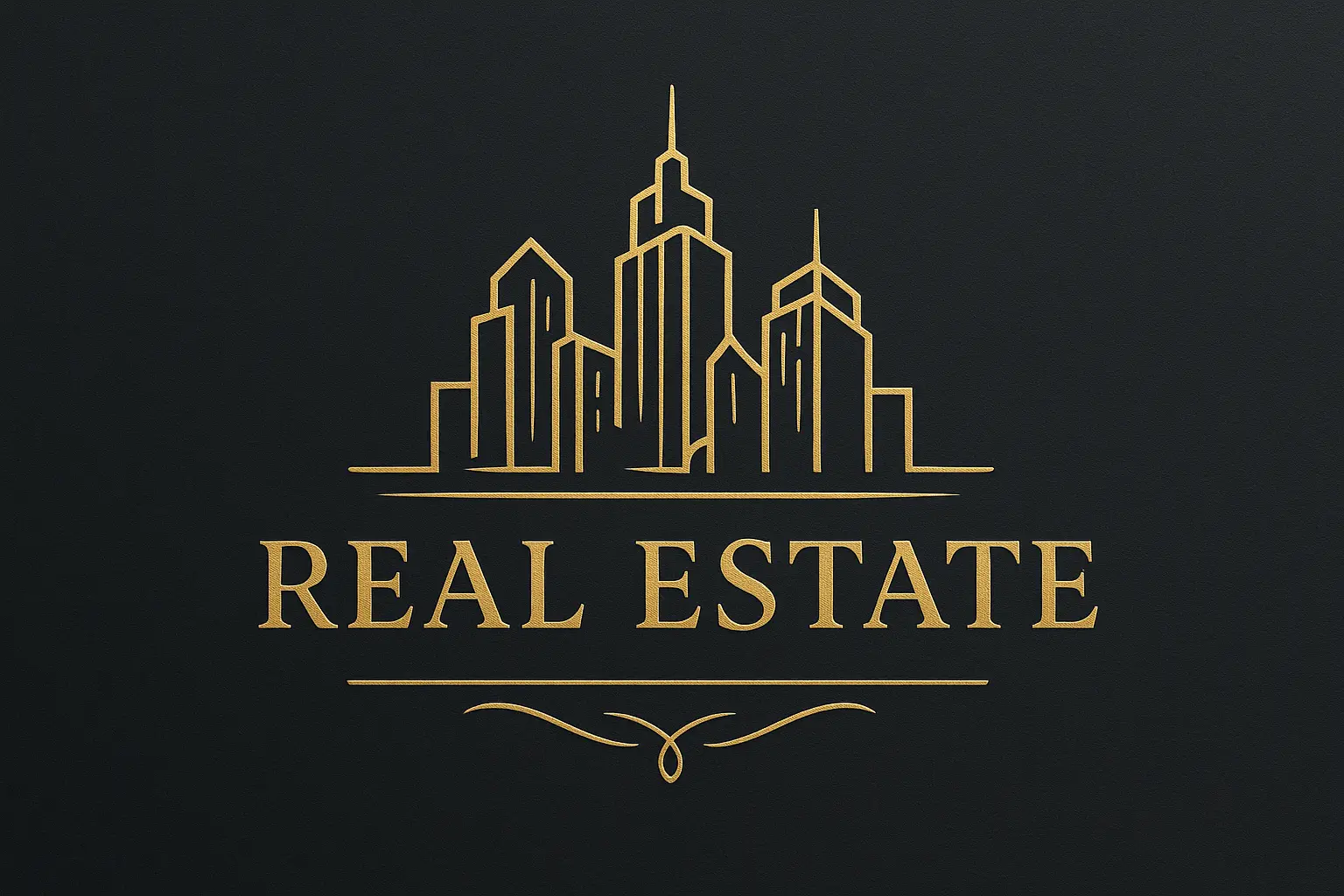 Real Estate Logo template with house roof and 'Harbor & Partners' text