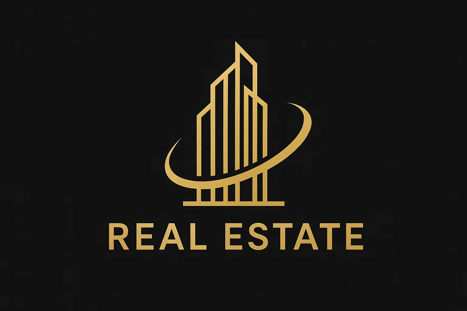 Modern Real Estate Logo template with navy roof and clean text