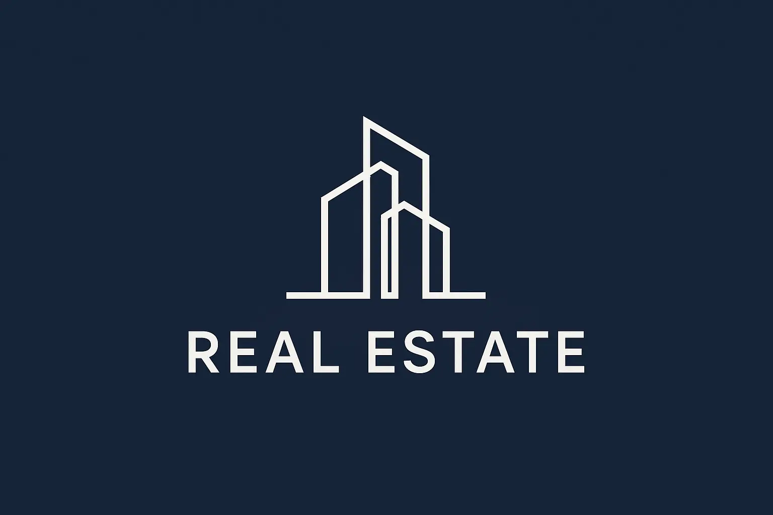 Luxury Real Estate Logo template with gold skyline and fortress