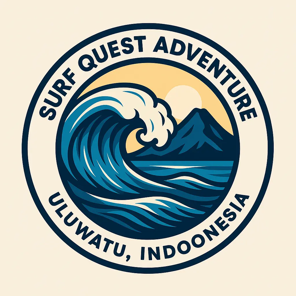 Logo template with bold waves and mountain