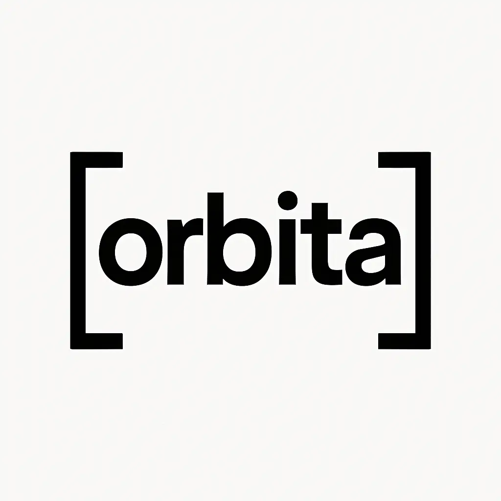 Minimalist Logo template with bold text and corner brackets