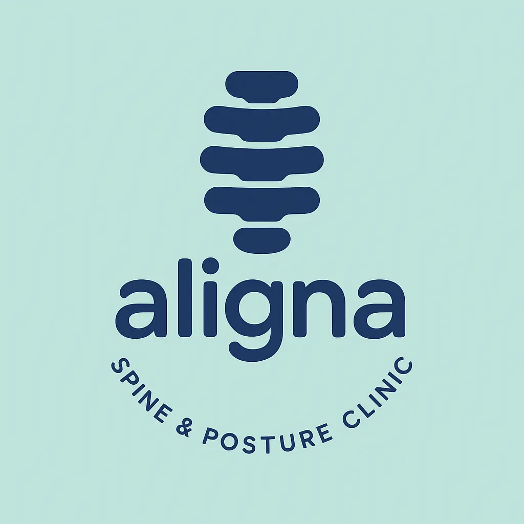 Logo template with spine icon and rounded text