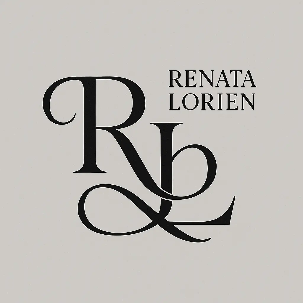 Luxury monogram logo template with elegant serif style