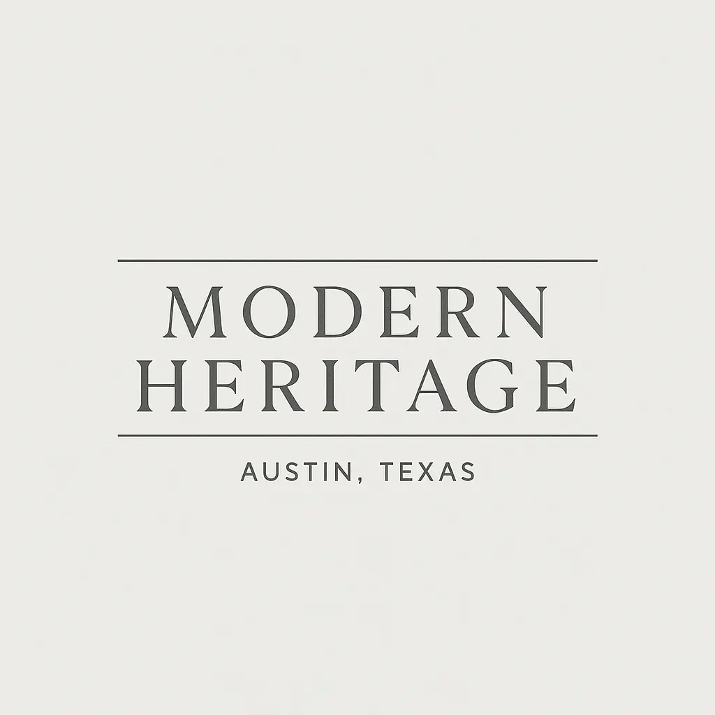 Minimalist gray Logo template with serif and sans-serif text