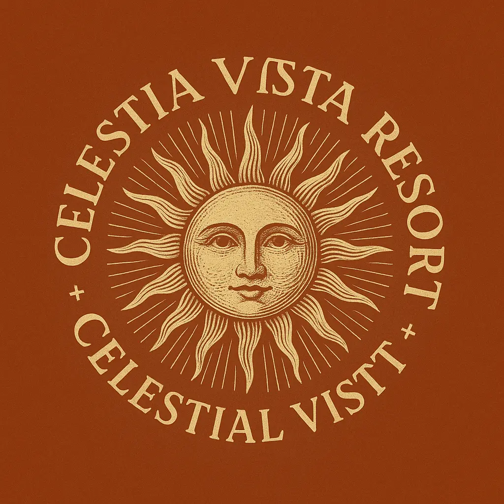Vintage sun Logo template with celestial theme