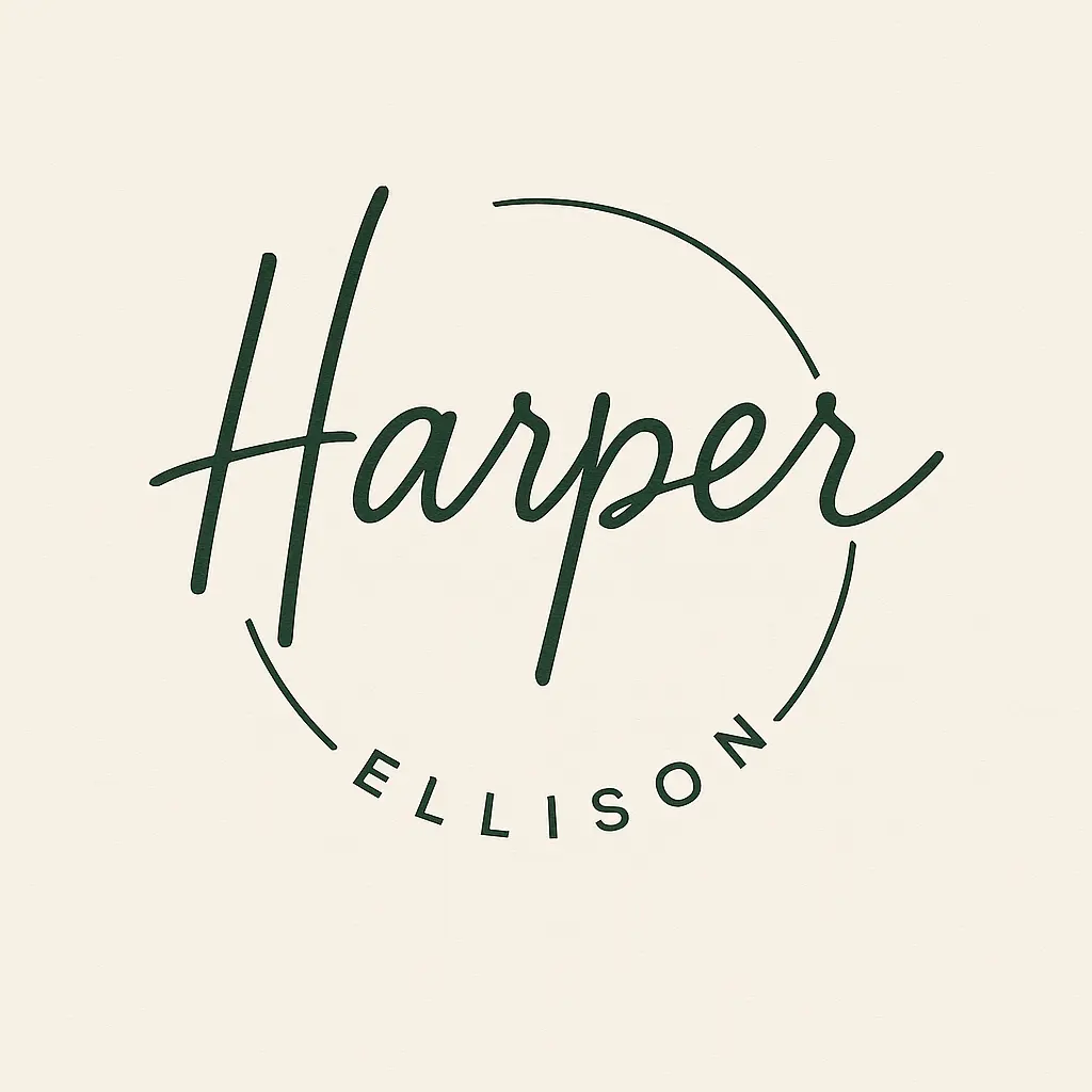 Logo template with hand-lettered name inside broken circle