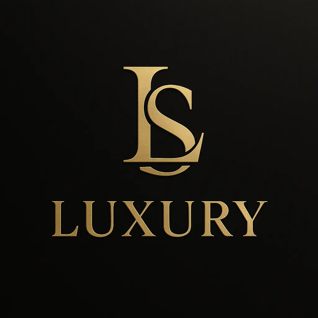 Logo template featuring a luxurious gold monogram design