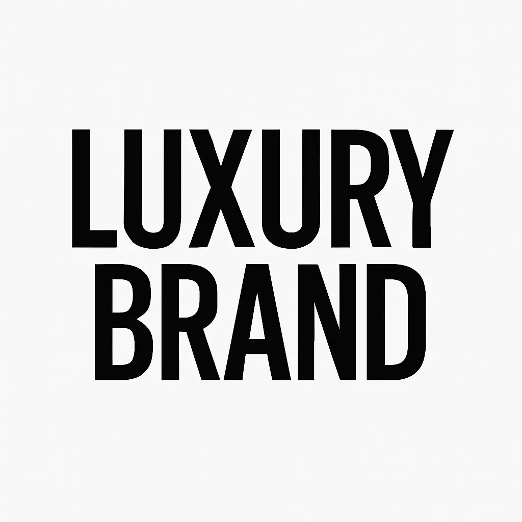 Elegant black and white Logo template with modern typography