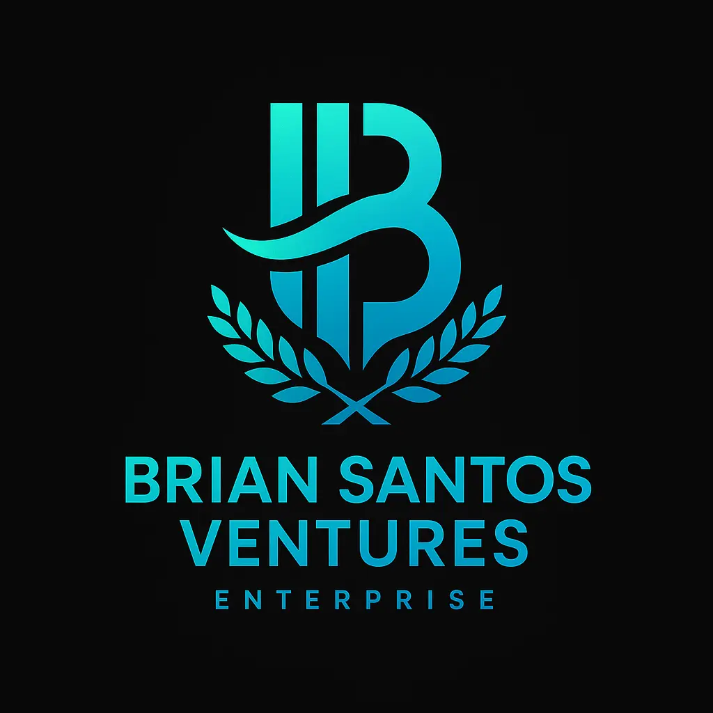 Modern monogram logo template with teal gradient