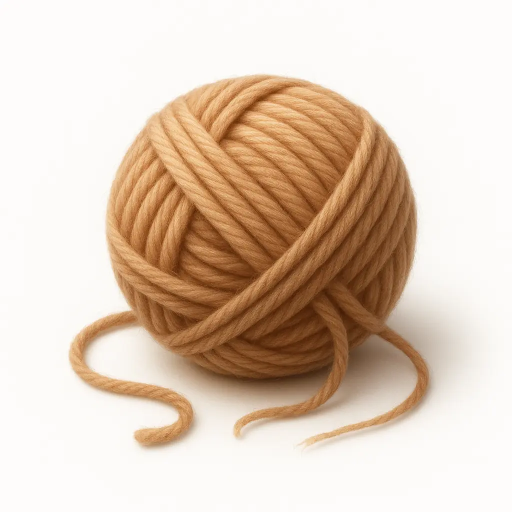 3D skeuomorphic icon template of a wool yarn ball