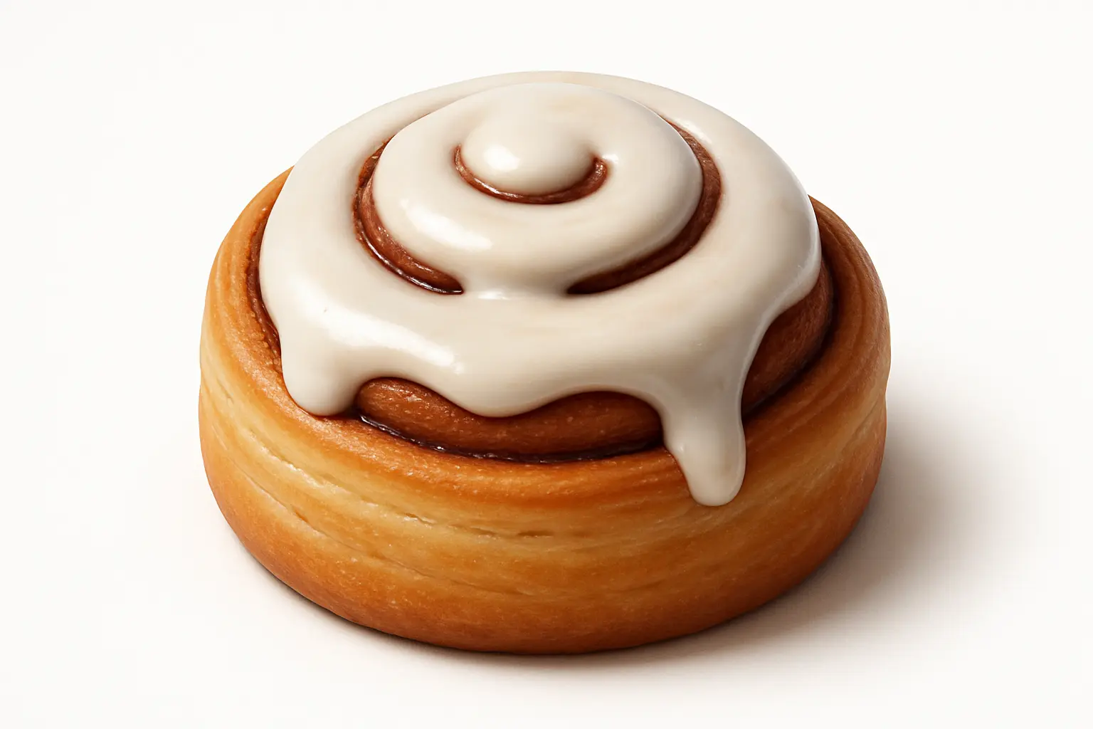 3D skeuomorphic icon template of a cinnamon roll