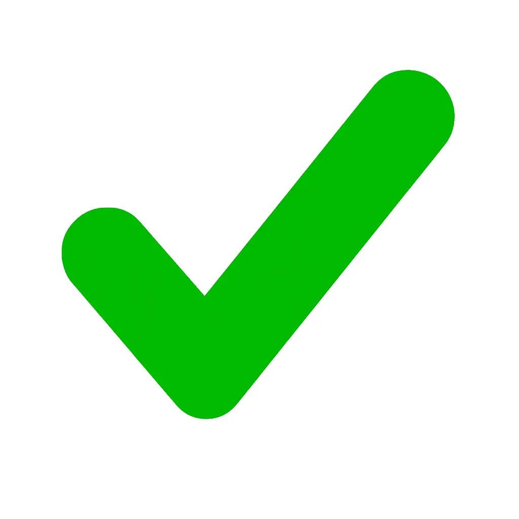 iOS app icon template with bold green checkmark