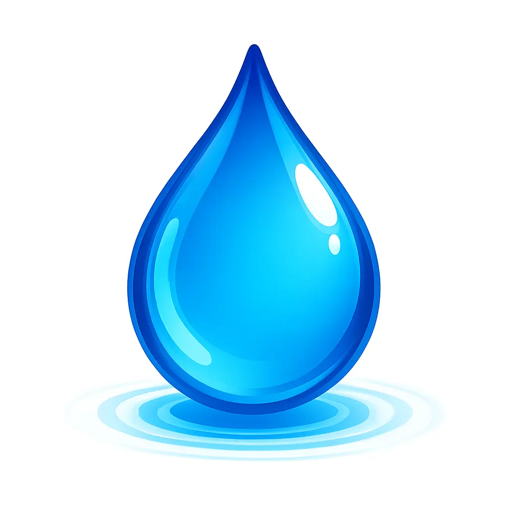 iOS app icon template with blue water droplet