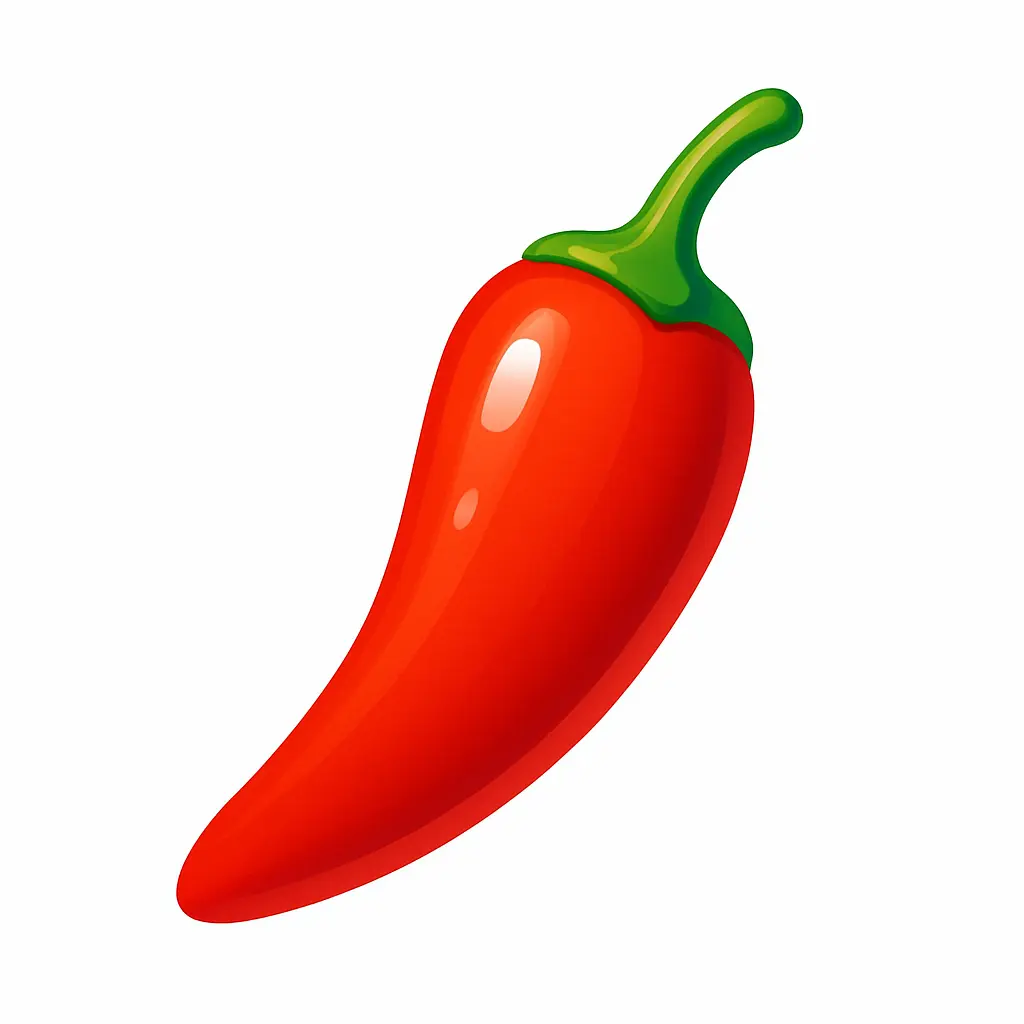 iOS app icon template with red chili pepper