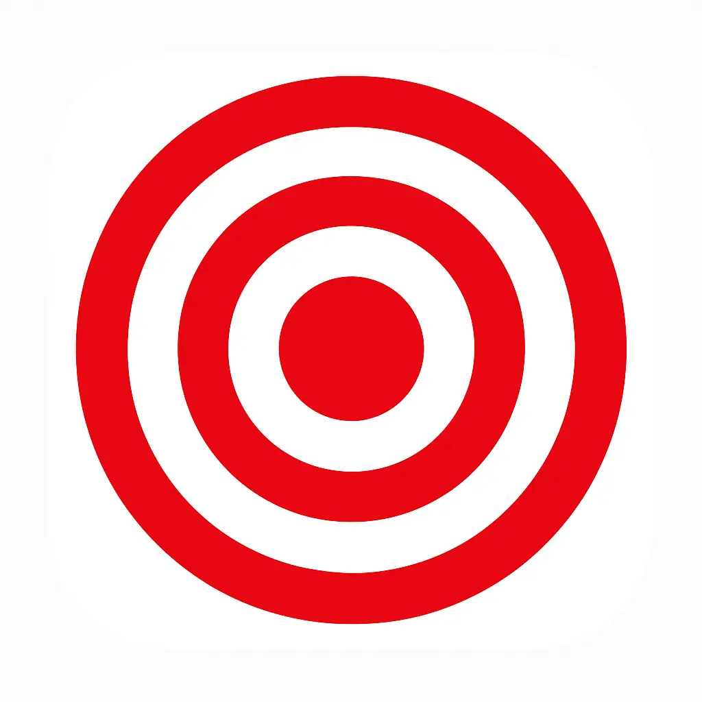 iOS app icon template with red and white target