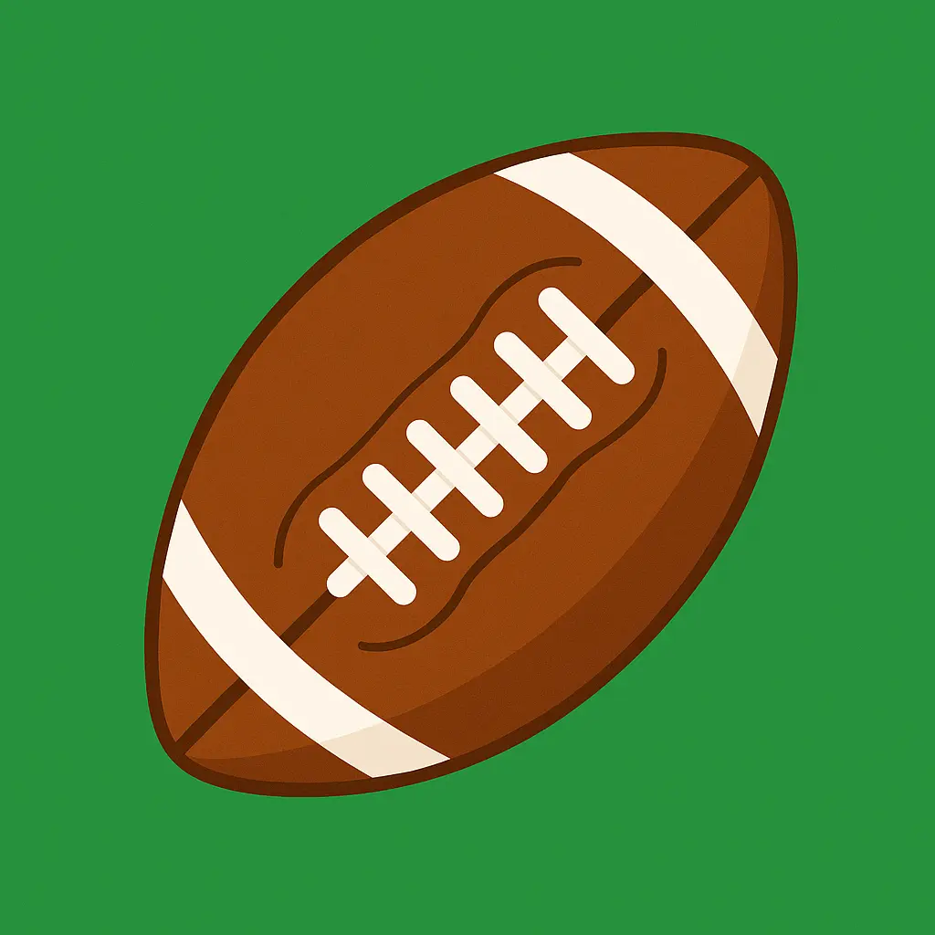 iOS app icon template with classic brown football