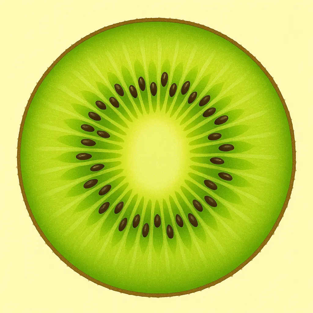 iOS app icon template with green kiwi slice